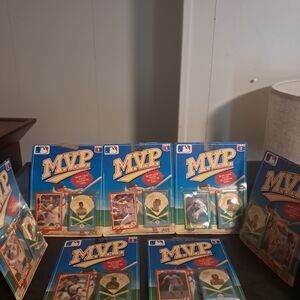 MLB MVP Collector's Pin and Card Set - Blue and Green